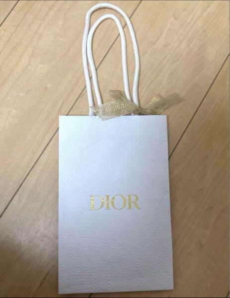 Dior ディオール 紙袋 ショッパー リボン付き ゴールド ミニ