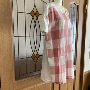 大きいサイズF 身幅61ハートマーケット♪ピンク系 チェック柄 ナチュラルピンクハウス好きの方にも♪かわいい♪