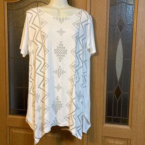 ハートマーケット サイズF 身幅52 スリット入カットソー チュニック♪