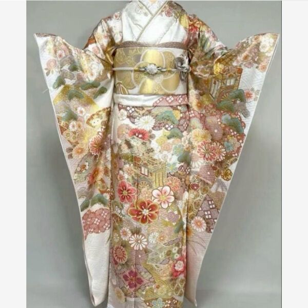 桂由美 金彩正絹振袖フルセット 美品