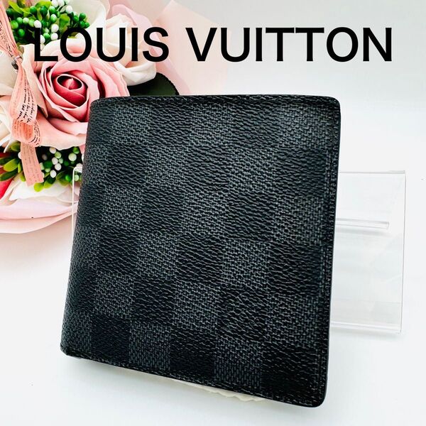 LOUIS VUITTON ルイヴィトン ダミエ マルコ 二つ折り財布 財布 452