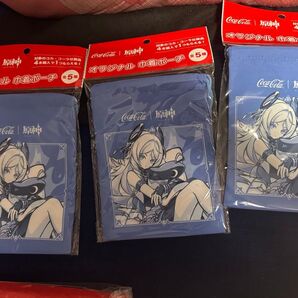原神 Coca-Cola 巾着ポーチ 3個セット 未開封