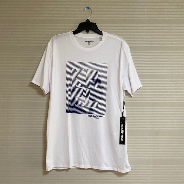 新品 本物 正規品 カールラガーフェルド メンズ Tシャツ 白 L 綿100% フェンディ