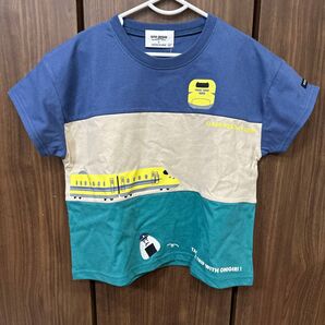 しまむら ミモランド JR スーパーエクスプレス ドクターイエロー 新幹線 おにきり Tシャツ 110cm