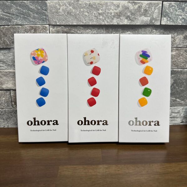 ohora オホーラ セミキュアジェル ネイルシール フット 3箱セット ⑥