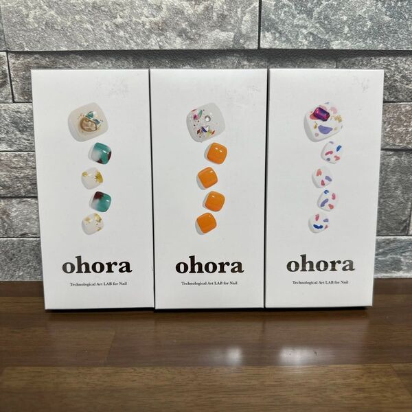 ohora オホーラ セミキュアジェル ネイルシール フット 3箱セット ②
