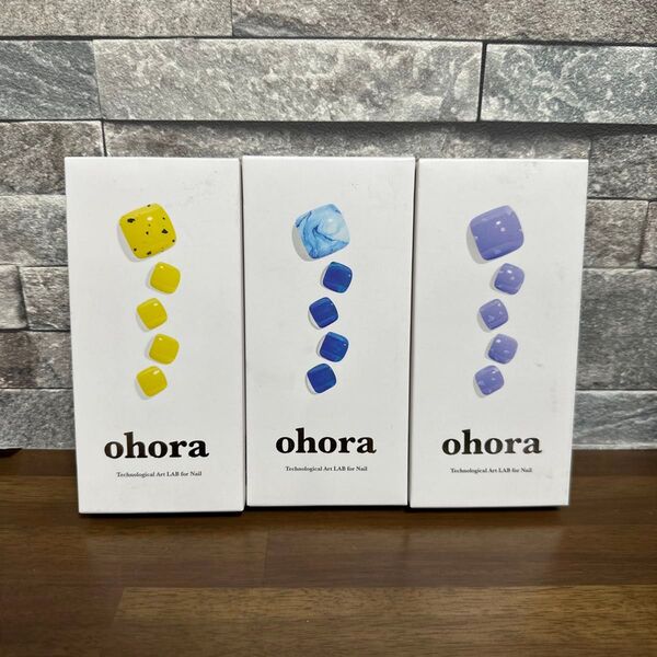 ohora オホーラ セミキュアジェル ネイルシール フット 3箱セット ④