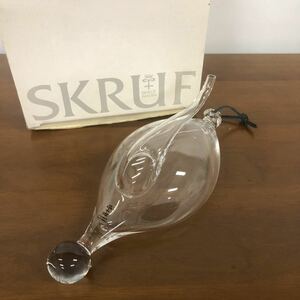 【美品】SKRUF スクルーフ 気象計 スウェーデン クリスタルガラス