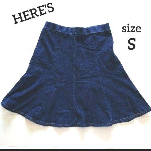 ☆未使用【HERE'S】ミニスカート デニム生地 Sサイズ タグ付き イトキン
