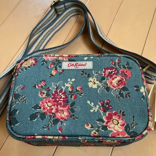 Cath Kidston ショルダーバッグ 花柄 ブルー系 ミニサイズ