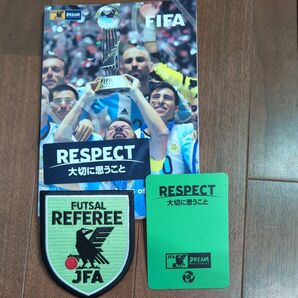 JFA FUTSAL REFEREE ワッペン RESPECTカード