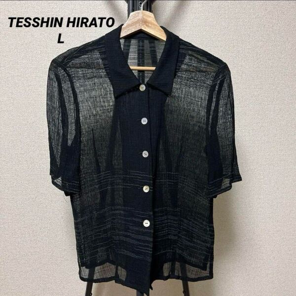 【TESSHIN HIRATO】テッシンヒラト 半袖シャツ 日本製 ブラウス 半袖 シャツ
