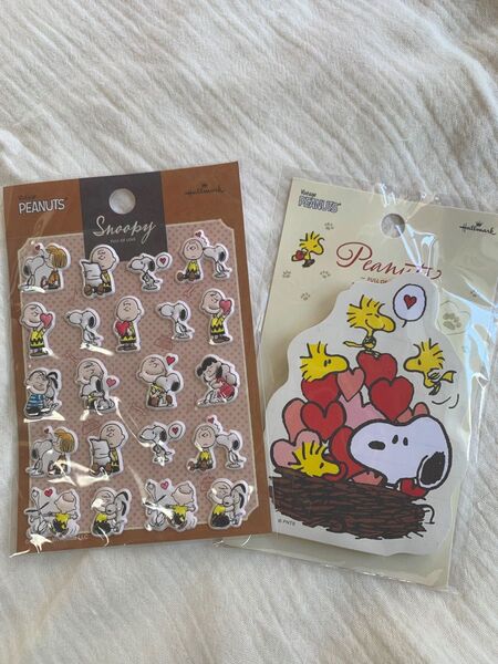 スヌーピー シール メモ帳 peanuts 未開封未使用 自宅保管品