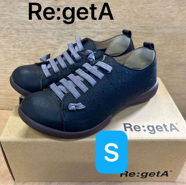 リゲッタ Re:getA ブラック S 22cm 22.5cm R074 国産 黒