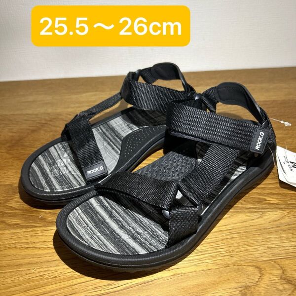 新品未使用 ROCK-G スポサン 41 黒グレー25.5cm 26cm sp2