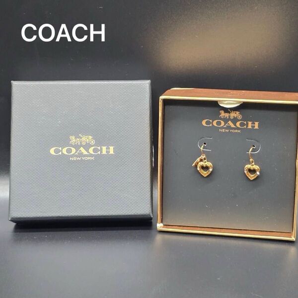 【新品】COACH コーチ ピアス OPEN CIRCLE HEART ピアス アクセサリー