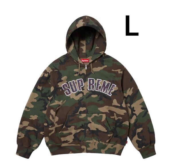 Supreme x B.B. Simon Zip Up Hooded Sweatshirt "Woodland Camo" L