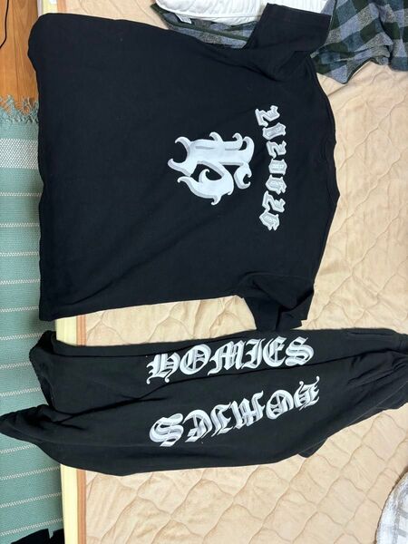 HOMIESセットアップ Tシャツ ブラック