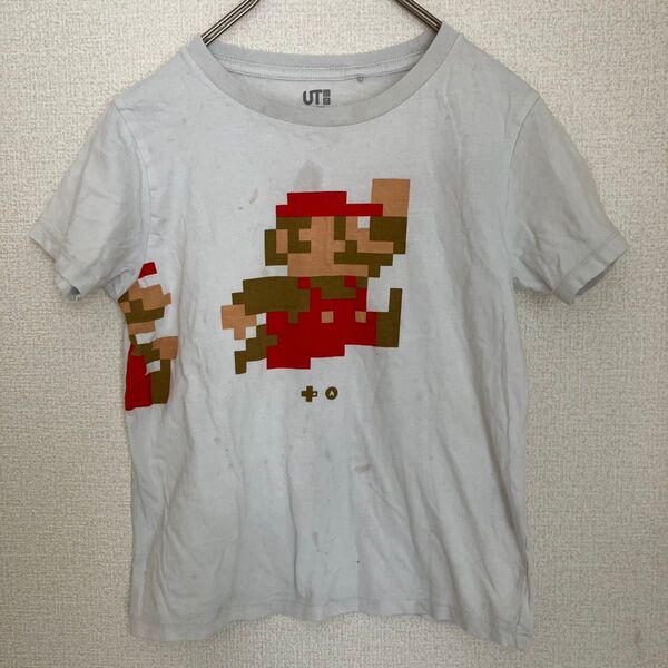 UNIQLO UT 半袖Tシャツ ホワイト マリオ 120 綿100%