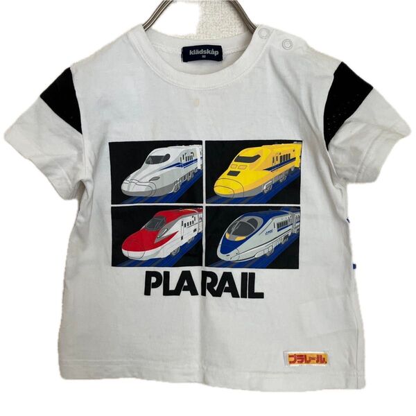 kladskap プラレール 90 半袖Tシャツ 肩メッシュ ドクターイエロー