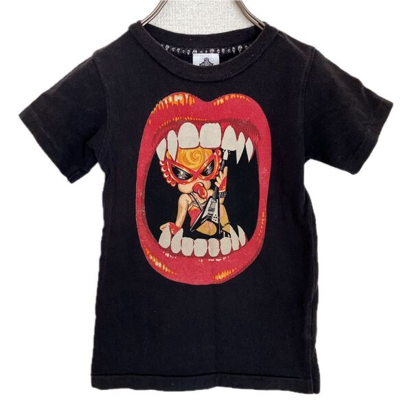 HYSTERIC MINI 100 ヒスミニ 半袖Tシャツ ブラック 日本製