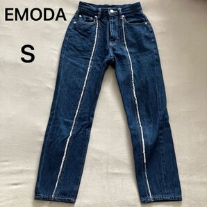EMODA エモダ センターライン ブルーデニムパンツ S
