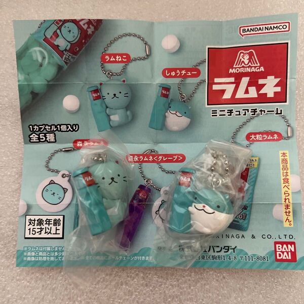 森永ラムネ ミニチュアチャーム 2個セット