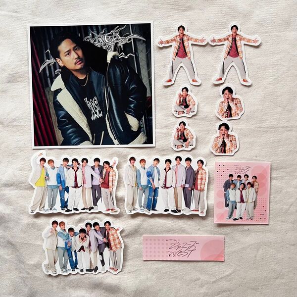 ジャニーズWEST WEST. 桐山照史 フレークシール ステッカー KAMIGATA BOYZ ソロカード