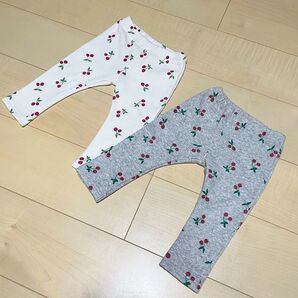 80cm*さくらんぼ柄パンツ色違いセット