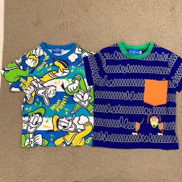 ディズニー公式 Tシャツ 2枚セット サイズ100 ドナルド トイストーリースリンキー