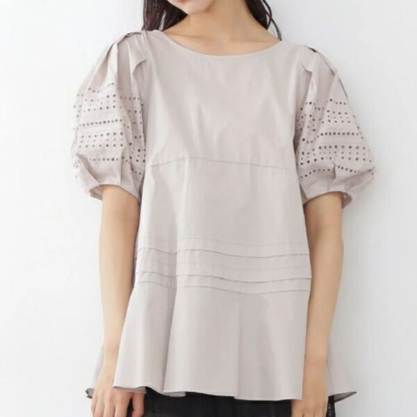 ジルバイジルスチュアート シルキーコットンシリーズブラウス JILL by JILLSTUART ベージュ フリー レース
