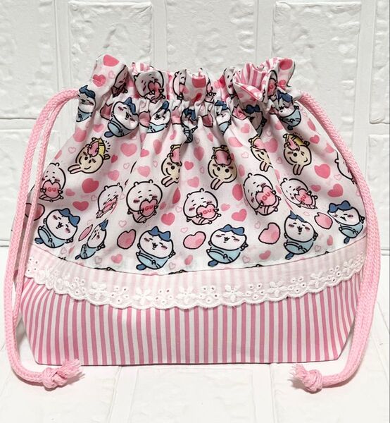 ハンドメイド ちいかわ お弁当巾着袋 お弁当袋