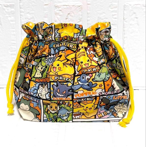 ハンドメイド ポケットモンスター ポケモン お弁当袋 お弁当巾着袋