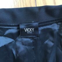 C 美品 VICKY COUTURE ビッキークチュール カシュクールワンピース サイズ1 Sサイズ相当 黒 七分袖 春夏向け_画像5