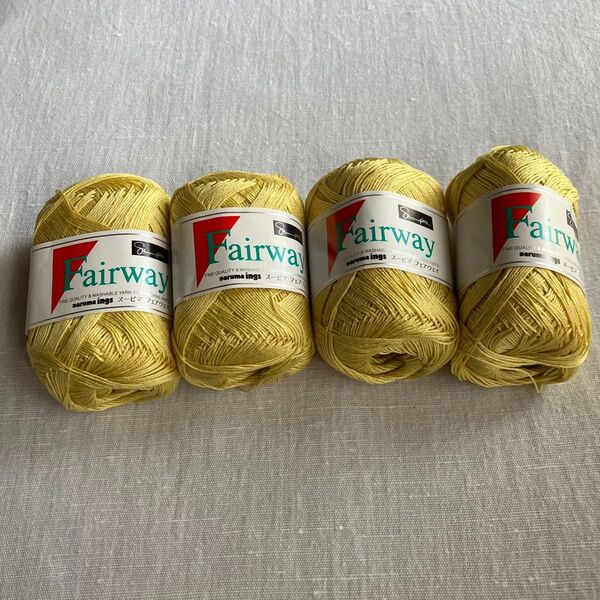 手芸材料 編み物 ダルマイングス手芸糸 スーパフェアウェイ 30g玉巻 (糸長約161m) x4個