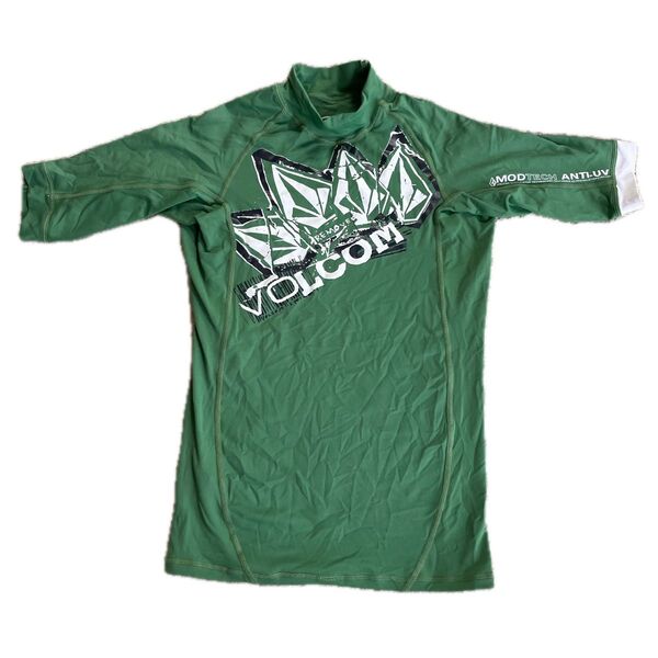 Volcom ラッシュガード 半袖 サイズS グリーン ボルコム 中古