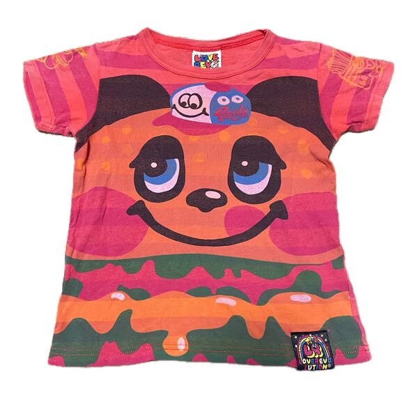 ラブレボ JAM 130 Tシャツ ピンク シマシマ 子供服 半袖