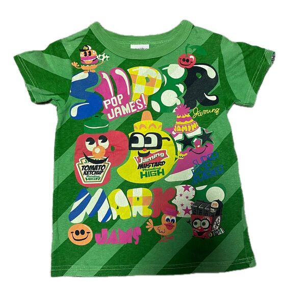 JAM 120 Tシャツ グリーン ハンバーガー 子供服 半袖