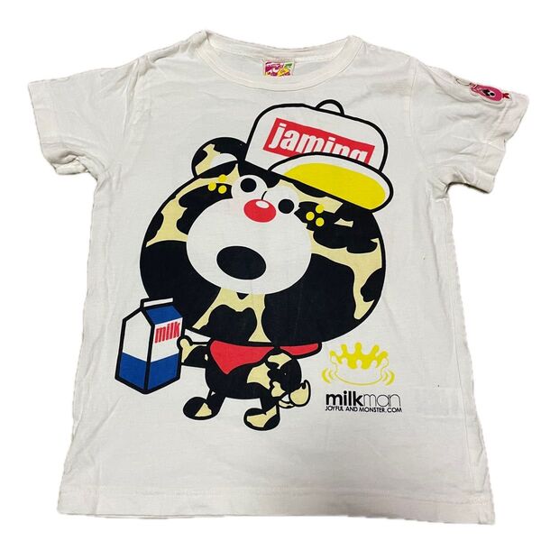 JAM 140 Tシャツ ホワイト 牛乳 子供服 半袖