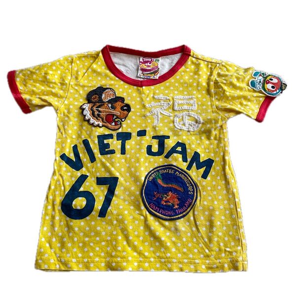 JAM 120 Japan Tシャツ イエロー 水玉 半袖