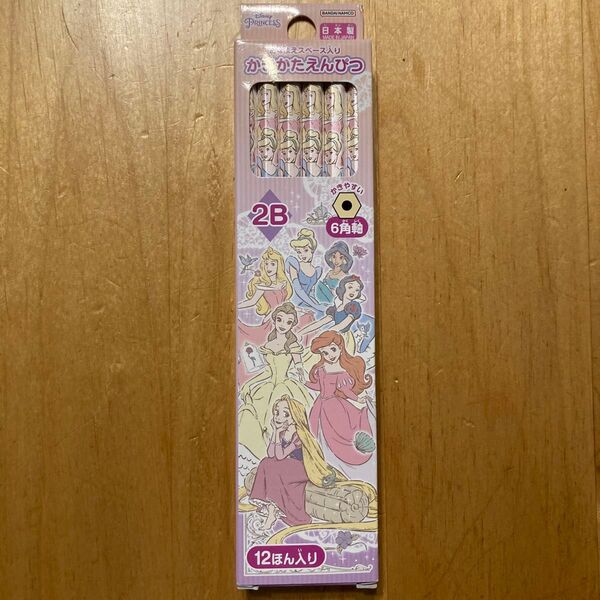 ディズニープリンセス かきかたえんぴつ 鉛筆 2B 12本入り