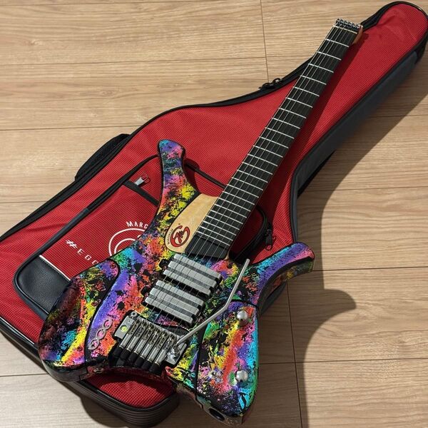 EGO Guitar My6 Earth Color Tremolo 6弦ヘッドレス ピエゾ バーズアイ フレイム ネック