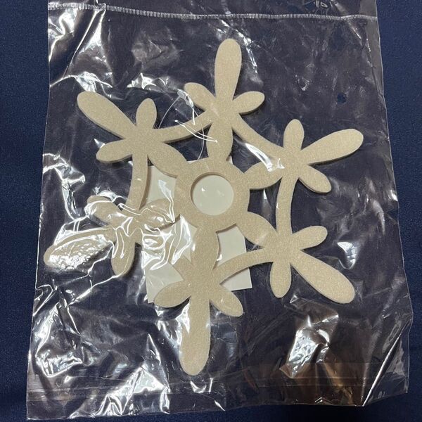 雪の結晶オーナメント ベージュ 鍋敷き