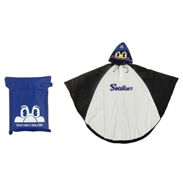 ヤクルト スワローズ ポンチョ 未開封 swallows つば九郎 2896 新品 レインコート