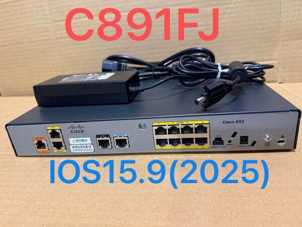 ■最新 IOS15.9(2025)■Cisco C891FJ-K9 C891F ルーター ACアダプターあり CCNA CCNP