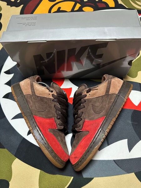 NIKE SB DUNK LOW SB Bison つま赤 27cm