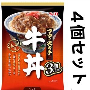 S&B どんぶり党 牛丼 360g(3p) 合計4個