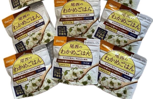 非常食 保存食! 本日配送 尾西のわかめごはん 6個