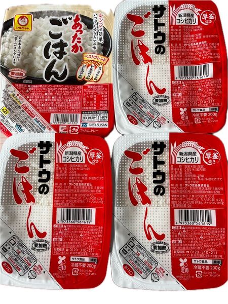 サトウのごはん 新潟県産コシヒカリ 200g×4個