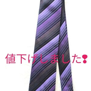 TETEHomme ネクタイ ストライプ柄 パープル
